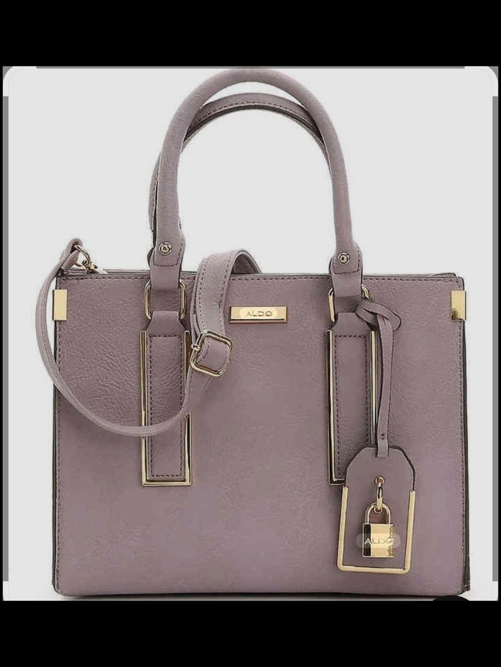 ALDO Mauve Satchel with Gold-Tone Hardware - Picture 1 of 1